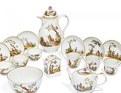 Meissen - Kaffee- und Teeservice mit jagdlichen Szenen, 66033-1, Van Ham Kunstauktionen