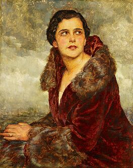 Gustave Boehm - Portraet einer Dame im Pelzmantel, 64524-3, Van Ham Kunstauktionen