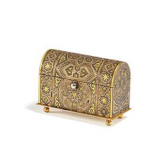 Spanien - Miniaturschatulle mit fein tauschierten Sterndekoren, 80704-4, Van Ham Kunstauktionen