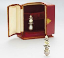 Viktorianische Orientperl-Diamant-Ohrgehaenge, 43300-1, Van Ham Kunstauktionen
