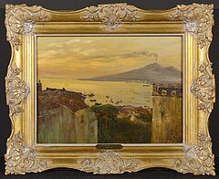 Oswald Achenbach - Abendstimmung ueber der Bucht von Neapel, 70396-2, Van Ham Kunstauktionen