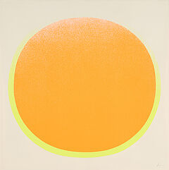 Rupprecht Geiger - Oranger Kreis mit gelbem Kranz auf weiss, 81620-7, Van Ham Kunstauktionen