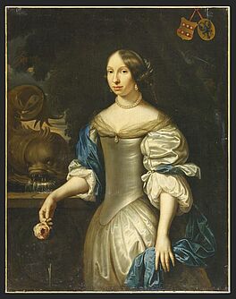 Pieter Nason - Portraet der Maria Sonmans 1654-1680 mit Rose in der Hand, 64115-1, Van Ham Kunstauktionen
