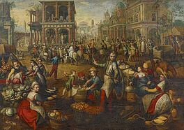 Joachim Beuckelaer - Marktszene mit der Passion Christi, 59799-3, Van Ham Kunstauktionen