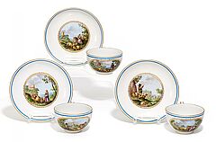 Meissen - Folge von 6 Tassen mit Untertassen, 60541-2, Van Ham Kunstauktionen