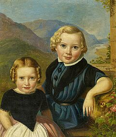 Deutscher Meister - Zwei Geschwister im biedermeierlichen Kostuem, 68198-1, Van Ham Kunstauktionen