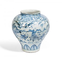 Bauchige Vase mit Go-Spielern, 60895-15, Van Ham Kunstauktionen