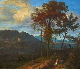 Johannes Glauber - Italienische Landschaft am See, 76678-2, Van Ham Kunstauktionen