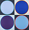 Lothar Quinte - Corona 60 hellblaudunkel Corona 70 violetthell Corona 60 blauhell und Corona 60 grauschwarz, 75297-1, Van Ham Kunstauktionen