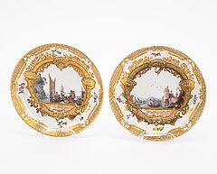 Meissen - Vier kleine Teller mit Watteauszenen, 76821-187, Van Ham Kunstauktionen