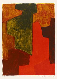 Serge Poliakoff - Composition orange et verte, 55236-1, Van Ham Kunstauktionen