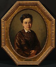 Deutsche Schule - Zwei Gemaelde Portraet der Therese und des Eduard Biesenbach, 75501-6, Van Ham Kunstauktionen