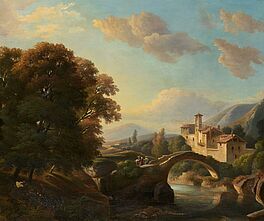 Weite südliche Landschaft mit Reisenden, 75878-18, Van Ham Kunstauktionen