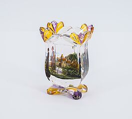 Boehmen - Kleine Vase mit Landschaften und Orientalen, 76417-8, Van Ham Kunstauktionen