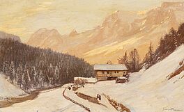 Georg Macco - Verschneites Gebirgstal, 80961-7, Van Ham Kunstauktionen