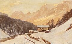 Georg Macco - Verschneites Gebirgstal, 80961-7, Van Ham Kunstauktionen