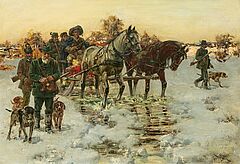 Jaroslav Fr Julius Vesin - Aufbruch zur Jagd, 81679-1, Van Ham Kunstauktionen