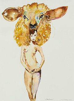 Cornelia Schleime - Schafswolle aus der Reihe Camouflage, 300001-4018, Van Ham Kunstauktionen