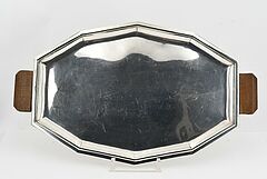 Wohl Belgien - Fuenfteiliges Art Deco Kaffee- und Teeservice mit facettiertem Korpus, 73549-19, Van Ham Kunstauktionen