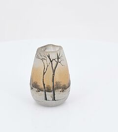 Daum Freres - Miniaturvase mit Winterlandschaft, 73549-13, Van Ham Kunstauktionen