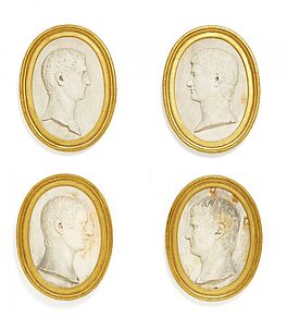 Folge von vier grossen Medaillonreliefs mit Kaiserportraits, 57840-15, Van Ham Kunstauktionen