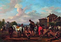 Jan van Huchtenburg - Im Reiterlager, 79107-1, Van Ham Kunstauktionen