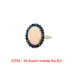 Coral-Sapphire Entourage-Ring, 81894-14, Van Ham Kunstauktionen