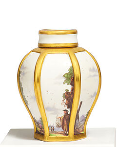 Meissen - Oktogonale Teedose mit Landschafts- und Hafenszenen, 65760-10, Van Ham Kunstauktionen