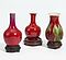 Drei ochsenblutrote Vasen, 65639-12, Van Ham Kunstauktionen
