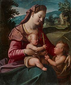 Jacopo Chimenti - Madonna und Kind mit dem Johannesknaben, 69631-3, Van Ham Kunstauktionen