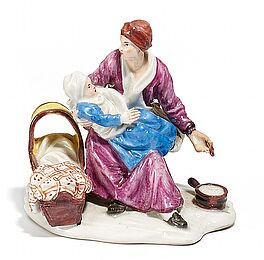 Meissen - Miniaturgruppe Mutter mit Kind, 60708-5, Van Ham Kunstauktionen