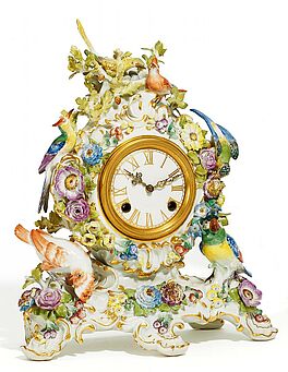 Meissen - Pendule mit exotischen Voegeln, 58709-31, Van Ham Kunstauktionen