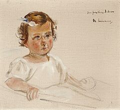 Max Liebermann - Brustbild eines kleinen Maedchens im Kinderwagen sitzend, 60741-1, Van Ham Kunstauktionen