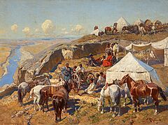 Franz Roubaud - Reiterlager im Kaukasus, 80688-1, Van Ham Kunstauktionen