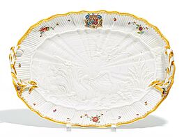 Meissen - Ovale Platte mit Schilfhenkeln aus dem Schwanenservice, 56986-2, Van Ham Kunstauktionen