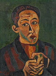 Josef Scharl - Bildnis eines Mannes mit verschraenkten Haenden, 55019-2, Van Ham Kunstauktionen