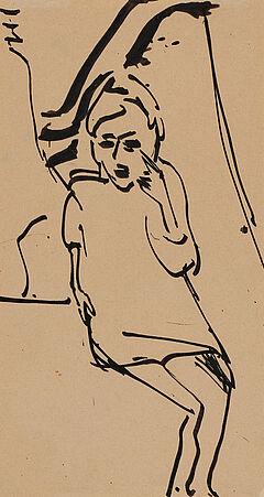 Ernst Ludwig Kirchner - Ohne Titel Sitzende Dame, 76949-27, Van Ham Kunstauktionen