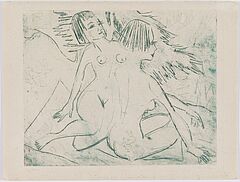 Ernst Ludwig Kirchner - Zwei nackte Maedchen am Waldesrand, 69552-3, Van Ham Kunstauktionen
