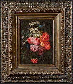 Joris van Son - Stillleben mit Blumen Granatapfel und Pfirsichen, 81357-4, Van Ham Kunstauktionen