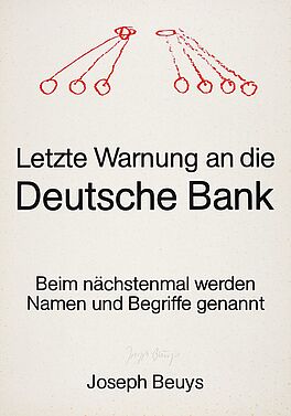 Joseph Beuys - Letzte Warnung an die Deutsche Bank, 58062-50, Van Ham Kunstauktionen