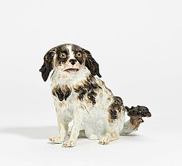 Meissen - Sitzender Wachtelhund, 73046-6, Van Ham Kunstauktionen