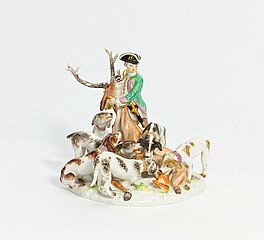 Meissen - Jagdgruppe mit Hundemeute und Hirsch, 70233-58, Van Ham Kunstauktionen
