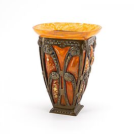 Daum Freres Louis Majorelle - Art Deco Vase mit Metallmontierung, 79305-3, Van Ham Kunstauktionen