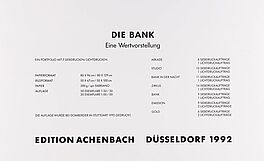 Thomas Huber - Die Bank Eine Wertvorstellung, 57902-64, Van Ham Kunstauktionen