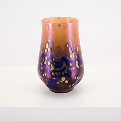 Loetz Witwe - Vase Neurot Cytisus, 81690-4, Van Ham Kunstauktionen