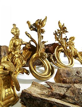 Paris - Paar Kaminboecke mit sitzendem Chinesenpaar Style Louis XV, 68408-41, Van Ham Kunstauktionen
