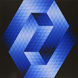 Victor Vasarely - Gestalt Blau, 75292-1, Van Ham Kunstauktionen