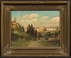 Carl Wuttke - Ansicht von Rom mit Castel SantAngelo, 77222-2, Van Ham Kunstauktionen