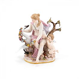 Meissen - Figur der Leda mit dem Schwan und Amor, 77895-2, Van Ham Kunstauktionen