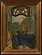 August von Brandis - Interieur vor geoeffnetem Fenster, 77013-12, Van Ham Kunstauktionen